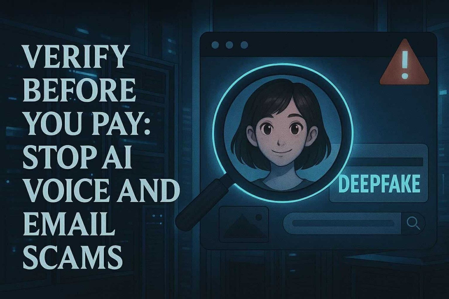 Accounts payable clerk confirms invoice by callback to stop AI voice email scams.